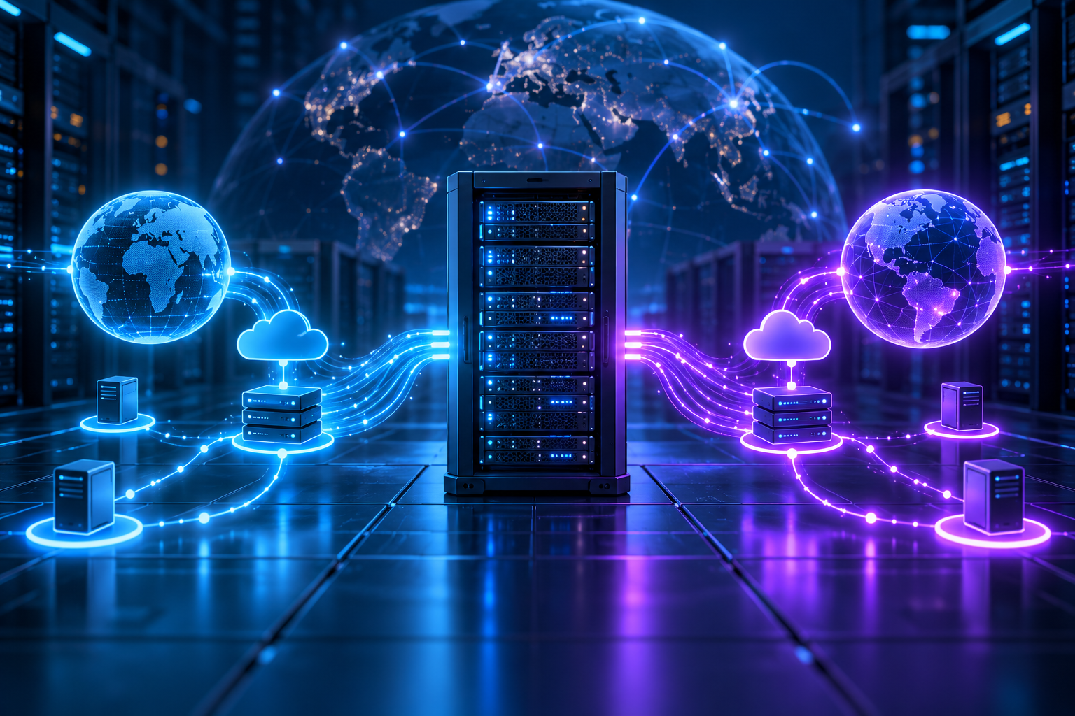 VPS kết nối Internet dual-stack qua hai luồng mạng IPv4 và IPv6