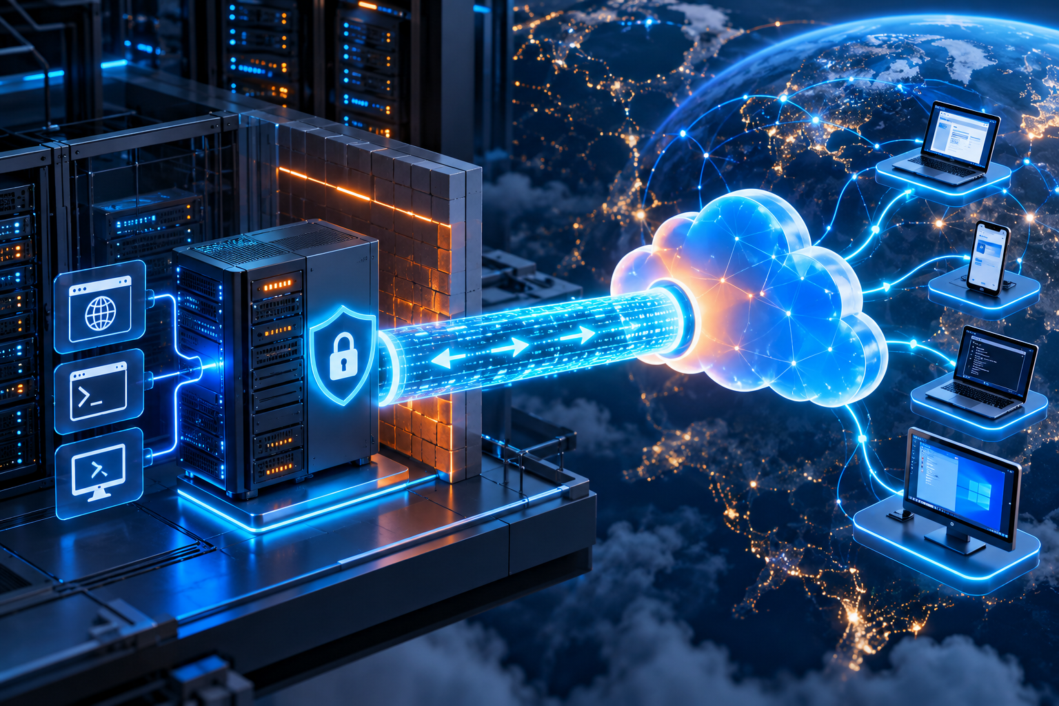 VPS kết nối Internet qua đường hầm bảo mật outbound