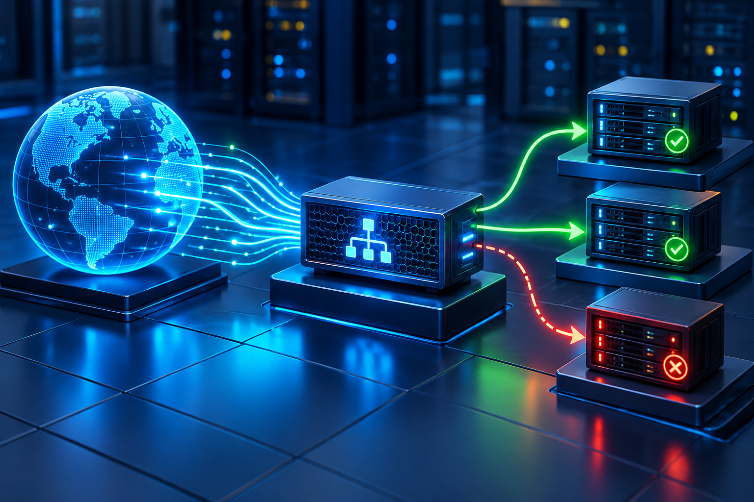 HAProxy phân phối traffic tới nhiều VPS web và loại backend lỗi bằng health check
