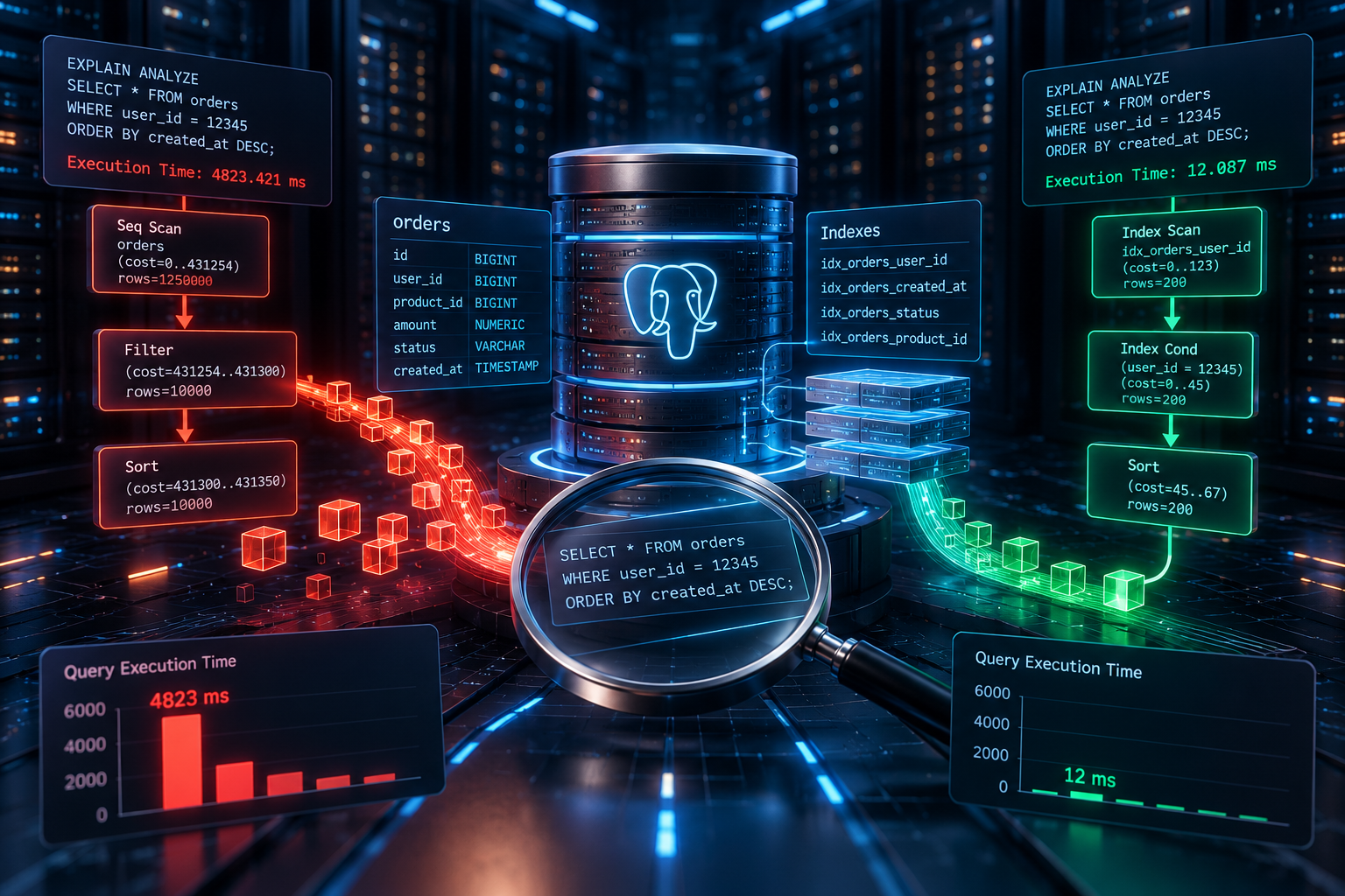 Phân tích execution plan PostgreSQL để chuyển query chậm thành truy vấn tối ưu