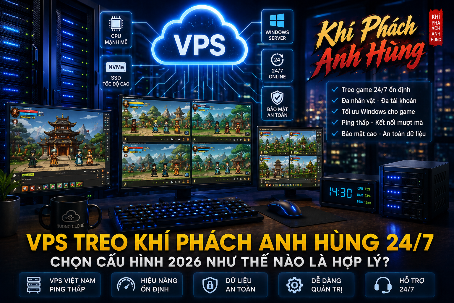 VPS Ngọc Rồng Online chọn location và kiểm tra route mạng
