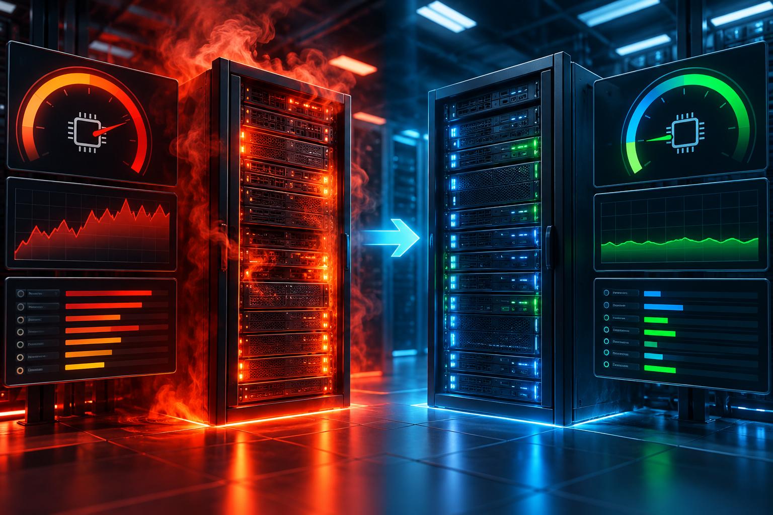VPS CPU quá tải chuyển từ trạng thái nóng đỏ sang vận hành ổn định